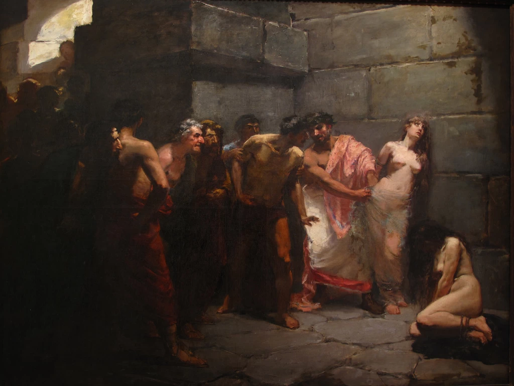 Le vergini cristiane esposte al popolo, 1884 - Bamca Centrale delle Filippine